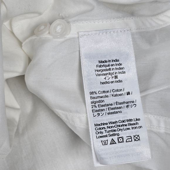 J. Crew Wren slim shirt in stretch cotton poplin White 8 NWT - Picture 5 of 8